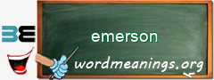 WordMeaning blackboard for emerson
